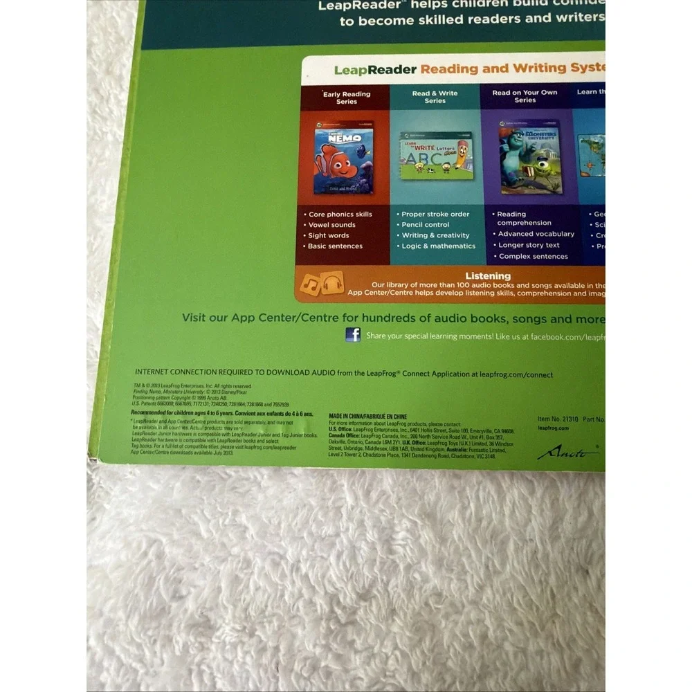 Leap Reader Book Learn to Write Letters & Numbers Mr. Pencil USB Cord Leap Frog